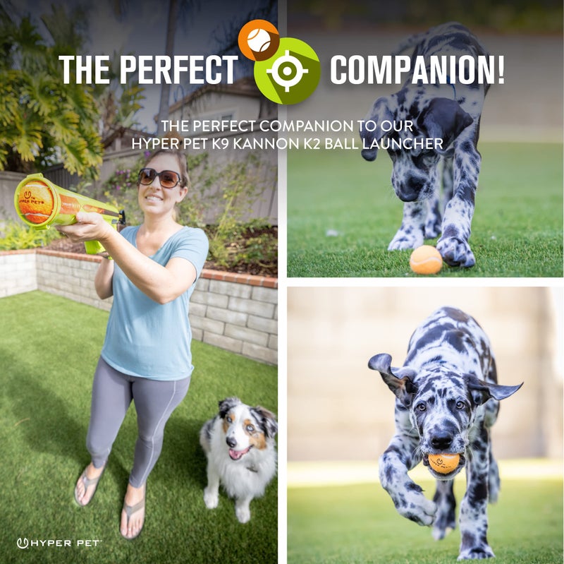 Hyper Pet Tennis Balls for Dogs (Safe Ball for Exercise and Training) Interactive Dog Toys work with Hyper Pet K9 Kannon K2 Dog Ball Launcher - 4 Pack 2.5" Orange - Image 3